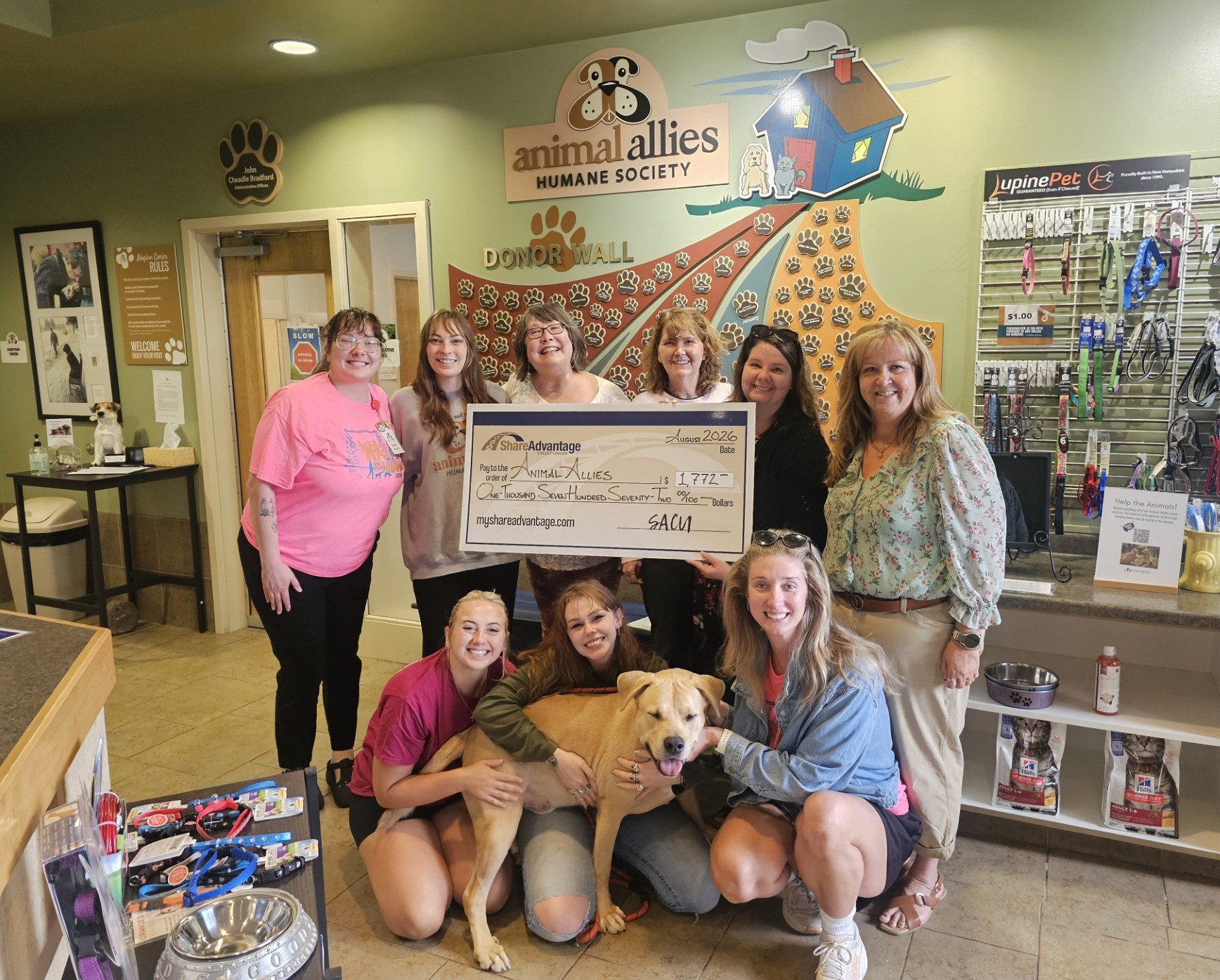 Share Advantage Credit Union Duluth, MN 2026 Donation to Animal Allies Humane Society